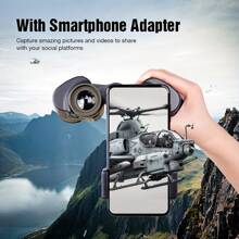 Binoculares para adultos - Binoculares especiales para observación de aves, caza, senderismo, conciertos, teatro de viaje con adaptador para smartphone, equipados con lente FMC de prisma BAK4, gran regalo para hombres o papá