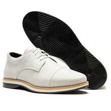 Men's Casual Derby Oxford Dress Shoes Elegant Non-Slip Comfortable Promotion - trắng - Xem 1