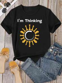 Funny Chess Couples T-Shirts | Matching Chess Player Shirts For Women Men | I'm Thinking... Chess Gift Tee