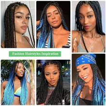 Full Lace Box Braided Wigs For Women 24 Inches Knotless Cornrow Braids Lace Frontal Wig Synthetic Braided Wig Daily Used