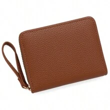 Zipper Coin Purse, Girl's Compact Large Capacity Wallet, Multi-Card Slots Ultra Thin Minimalist Card Case