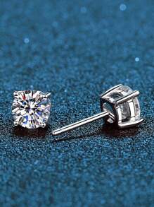 1 Paar Mode 925 Sterling Silber Kubikzirkonia Ohrringe Ohrstecker Hochzeits Jahrestags Schmuck für Frauen Weihnachtsgeschenk Edler Schmuck