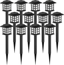 6 Pcs Solar Outdoor Lights,12 Pack LED Solar Lights Outdoor Waterproof, Solar Walkway Lights Maintain 10 Hours Of Lighting For Your Garden, Landscape, Path, Yard, Patio, Driveway