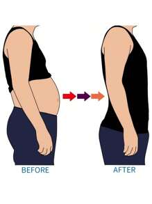 Men's Compression Top, Seamless Body Shaper, Belly Fat Burning And Weight Loss