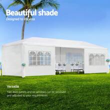 10x30' Wedding Party Canopy Tent Outdoor Gazebo With 8 Removable Sidewalls - White - View 11