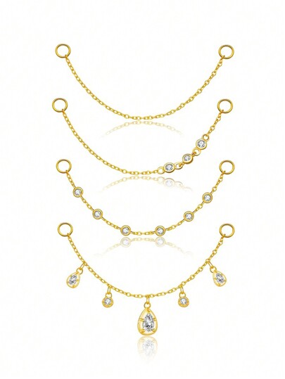 ANDYWEN 1 Stück 925 Sterling Silber Kette Halskette, minimalistisch & elegant, für Frauen festliche Anlässe