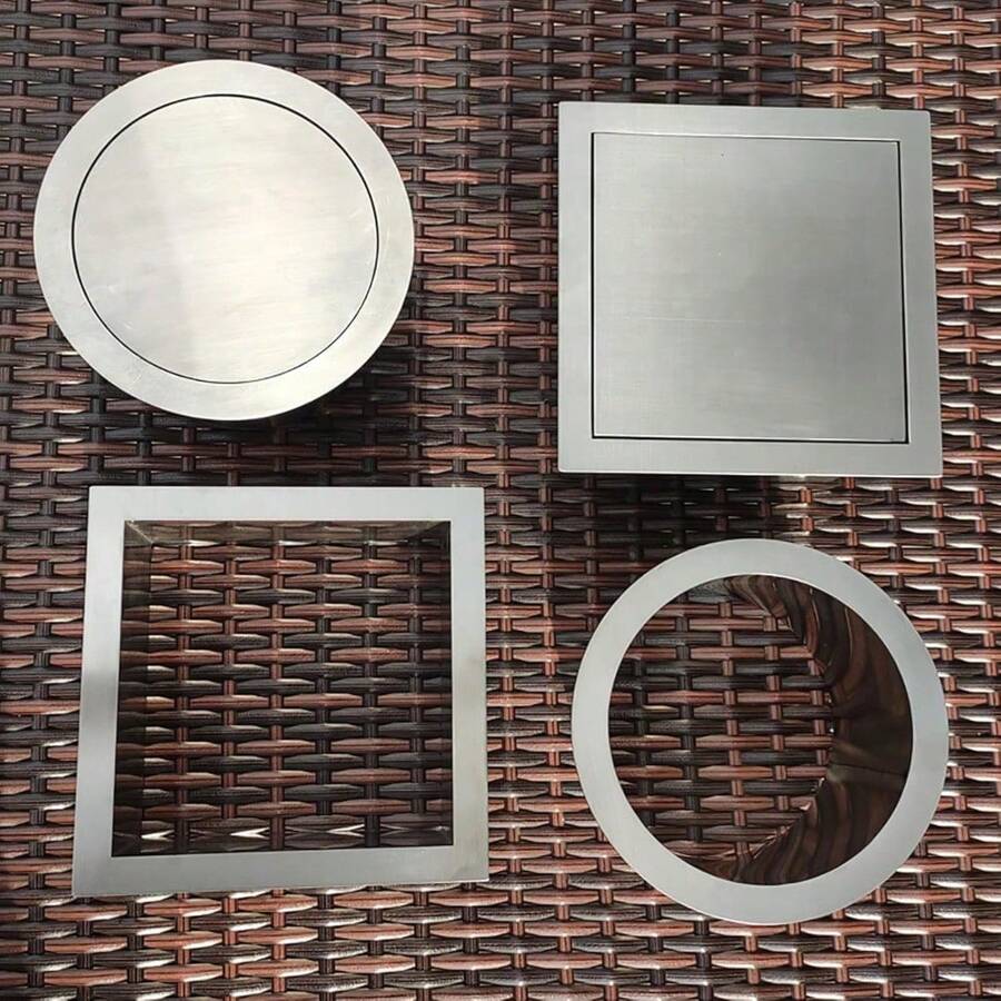 Drop-In Trash Chute - 304 Stainless Steel Square Built-In Countertop ...