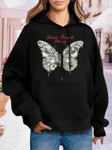 Women's Black White Stone Temple Pilots Hoodie T-Shirt Rock Band Merch - Black - View 1
