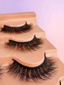 5 Pairs Of Thick And Curly False Eyelashes, D-Curled Eyelashes, Natural Three-Dimensional Fluffy Eyelashes, Slender And Elegant Eyelashes, Eyelash Extensions, Faux Mink Eyelashes. Suitable For Daily Work, Parties, And Travel.