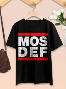 Mos Def Women's T-Shirts Stylish Comfortable Graphic Tees - Black - View 2