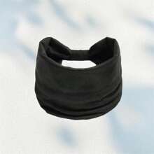 1 件新款女士扎染弹性头带，十字结设计，佩斯利图案，柔软头巾，适合女孩、瑜伽、运动、健身 - 彩色 - 查看 18