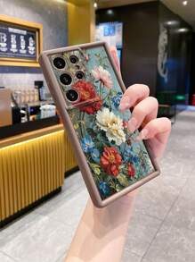 1 pieza Funda de teléfono a prueba de golpes con flor grande compatible con Iphone/Galaxy/Infinix/Redmi/OPPO/VIVO/Realme/MOTO/Itel/Tecno