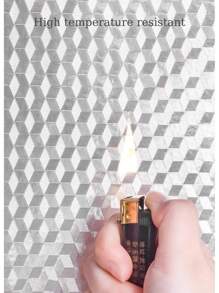 1 片防水、防油、耐热铝箔厨房墙纸/贴纸，可拆卸自粘式橱柜衬垫，适用于灶台翻新，剖面图 - 彩色 - 查看 5