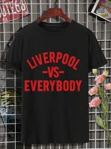 Women's T-Shirt - Official Merchandise Reds Tee Anfield Apparel LFC Ladies Top - Black - View 2