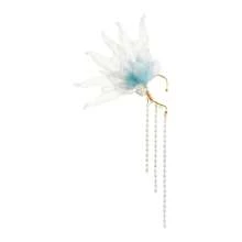 Women Fairy Ear Cuffs Beautiful Clip-On Mermaid Earrings Fashion Ear Cuffs Cosplay Accessories - Màu xanh huỳnh quang - Xem 6