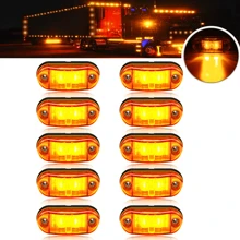 10 piezas Luces indicadoras universales de 10-30V con 4 LED, luces indicadoras frontales y traseras para camiones, autocaravanas, automóviles, autobuses, remolques, furgonetas, caravanas - Ámbar/Rojo/Blanco - 10-30V - Ver 7