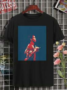 Women's Ronaldinho Gaucho T-Shirts Stylish Retro Football Jersey Tees - màu đen - Xem 2