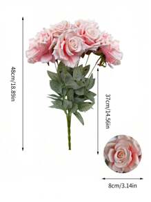 9/18/36 Heads Roses Artificial Silk Flowers, Fake Roses With Long Stems Realistic Faux Rose Bouquets For Wedding Decorations Bridal Shower Centerpieces Floral Arrangements Party Home Table Decor For Wedding Decoration, Valentine'S Day Decor, Birthday Decor, Anniversary Decor, Holiday Decor, Graduation Decoration, Party Decor Supplies Spring Flowers, Spring Decorations For Home - 咖啡棕 - 查看 7