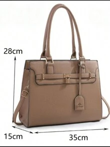 Large Capacity Women Shoulder Bag, Versatile Crossbody Bag - 紫紅色 - 查看 2