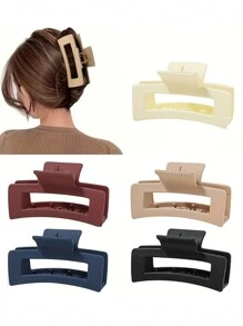 Set de 5 pasadores de pelo básicos para el día, de diseño de alta gama para mujeres con cabello grueso, de tamaño grande para recogidos y peinados
