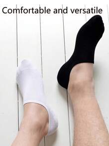 4 Pairs Men's Short Socks, Low-Cut Invisible Socks, Breathable & Moisture-Wicking, Anti-Odor, Designed For Sports, Casual, Home & Business, Suitable For All Seasons