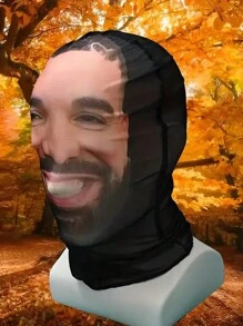 1pc, Custom Photo, Custom Full Face Mask Headgear, Unisex For Everyone, Breathable Polyester, Hip Hop Novelty Headwear, Outdoor Headwear, Costume Props, Suitable For Festival & Oktober, April Fool's Day, Marathon, Octa Foster, Halloween, Christmas. Outdoor Sports & Party Clothing Accessories, Perfect For Cosplay