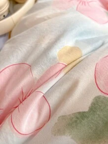 4pcs Bedding Set, Double-Sided Print Design AB Version, Includes 1pc Duvet Cover + 1pc Bed Sheet + 2pcs Pillowcases, Brushed Soft Touch, Fade Resistant, Antibacterial & Warm