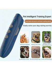 1 pieza Repelente de perros ultrasónico mini portátil, herramienta anti-ladridos, dispositivo de entrenamiento con LED para mascotas, repelente de perros por ultrasonidos