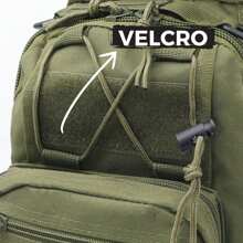 STAR SHOP Military Backpack Crossbody Bag Men's Side Bag Chest Shoulderbag - Green - View 4