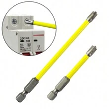 65mm 110mm Magnetic Special Slotted Cross Screwdriver Bit Switch Electrician FPH2 For Socket Switch Hand Tools - Yellow - View 1