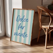 3 件套 Ciao Bella & La Dolce Vita 海报时尚意大利名言帆布艺术墙画现代墙壁装饰适合客厅卧室厨房家庭办公室无框