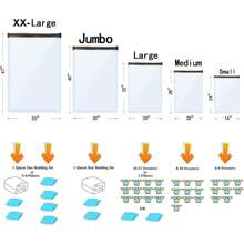 GONGSHI Vacuum Storage Bags (3 X Jumbo, 3 X Large, 3 X Medium, 3 X Small), Space Saver Sealer Compression Bags With Travel Hand Pump