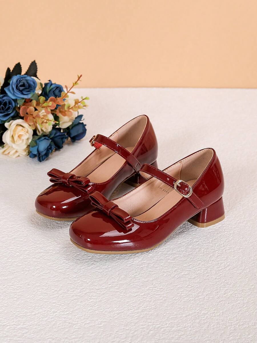 1 Pair Stylish & Versatile Square Toe High Heel Pumps For Girl, Suitable For All Seasons - Red - View 1