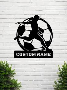 An Iron Personalized Football Player Playing Football Sign Goal Action Freeze Frame Custom Iron Wall Art Decoration Custom Holding Football Goal Victory Pose Football Player Football Lover Gift Gift Holiday Decoration Bedroom Living Room Pitch Gym Metal Sign Home Decorative Arts And Sports Lovers Suitable For Office Garden Porch Decoration Birthday And Ideal Gift Gifts Graduation