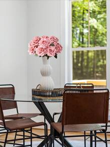 9/18/36 Heads Roses Artificial Silk Flowers, Fake Roses With Long Stems Realistic Faux Rose Bouquets For Wedding Decorations Bridal Shower Centerpieces Floral Arrangements Party Home Table Decor For Wedding Decoration, Valentine'S Day Decor, Birthday Decor, Anniversary Decor, Holiday Decor, Graduation Decoration, Party Decor Supplies Spring Flowers, Spring Decorations For Home - 咖啡棕 - 查看 9
