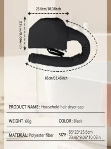 1 pezzo di copricapo regolabile per asciugacapelli in poliestere, intrecciato, inodore, adatto per capelli normali e lisciati, per acconciature, tintura e trattamento dei capelli, portatile, asciugatura rapida