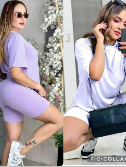 Este conjunto short y playera oversize para dama es la opción ideal para quienes buscan comodidad y estilo en un solo look. Confeccionado en tela acatalanada, ofrece una sensación suave y fresca, perfecta para el día a día o para días de descanso. La playera de cuello redondo agrega un toque clásico y versátil, mientras que el short te permite moverte con total libertad. Este conjunto es perfecto para un look relajado y urbano, ideal para los días calurosos o para disfrutar de un día casual. ¡Combina comodidad y estilo con este conjunto que se convertirá en tu favorito de la temporada
