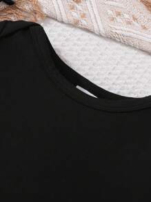 Amo a mi Monna' es un body con lindo mensaje para bebés recién nacidos niños y niñas - Negro - Ver 3