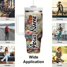 1 个可定制 40 盎司不锈钢水瓶，带复活节设计 - 防漏，适合汽车、家庭、办公室、旅行和户外活动，保温水瓶 - Style 2 - 查看 5