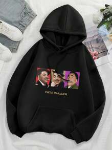 Women's Fats Waller T-Shirts Sweatshirts Stylish Comfy - Black - View 1
