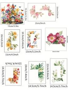 2 件简约素描花卉图案灯开关贴纸，牡丹玫瑰叶灯开关贴花插座装饰，自粘开关装饰贴花用于家居装饰，贴纸，墙贴花，乙烯基贴花，春季装饰品让您的家焕然一新，节日装饰贴纸礼物生日毕业 - 彩色 - 查看 10