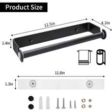Under Cabinet Paper Towel Holder, Adhesive Or Drill Mount Paper Towel Holder, Wall Mount Paper Towel Holders Kitchen Or Bathroom (Black) - Silver - View 10