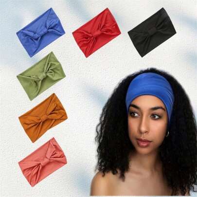 1 件新款女士扎染弹性头带，十字结设计，佩斯利图案，柔软头巾，适合女孩、瑜伽、运动、健身