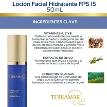 Loción Facial Hidratante Fps 15 50ml Terramar Activskin - Azul - Ver 5