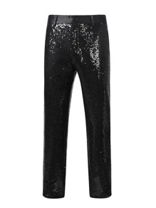 2pcs Shiny Suit Set: Blazer And Trousers, Stage Performance, Hosting, Photography Outfit