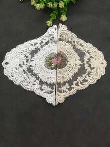 1/2件复古蕾丝餐垫，法式复古优雅蕾丝桌布，手工刺绣餐垫，适合家庭餐桌装饰和派对布置 - 彩色 - 查看 16