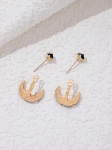 imoli Moon & Star Design Rhinestone Stud Earrings - Nhiều màu - Xem 6