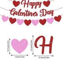 1 套，DIY 情人节快乐横幅，情人节派对装饰，情人节快乐装饰，情人节女士派对装饰 GTG - 彩色 - 查看 7