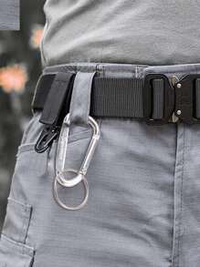 1/2/5 件定制镌刻名称登山扣，个性化镌刻文字钥匙登山扣，定制 D 形环登山扣，可定制 D 形弹簧门小钥匙扣，4.7x2.3 厘米，2 种颜色：黑色/白色，钥匙登山扣，钥匙扣，小登山扣，登山扣，重型登山扣，悬挂夹 - 風格A - 查看 5