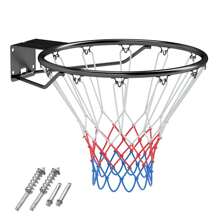 45 CM Basketball Rim Replacement Wall Mounted Basketball Hoop - Black - View 1